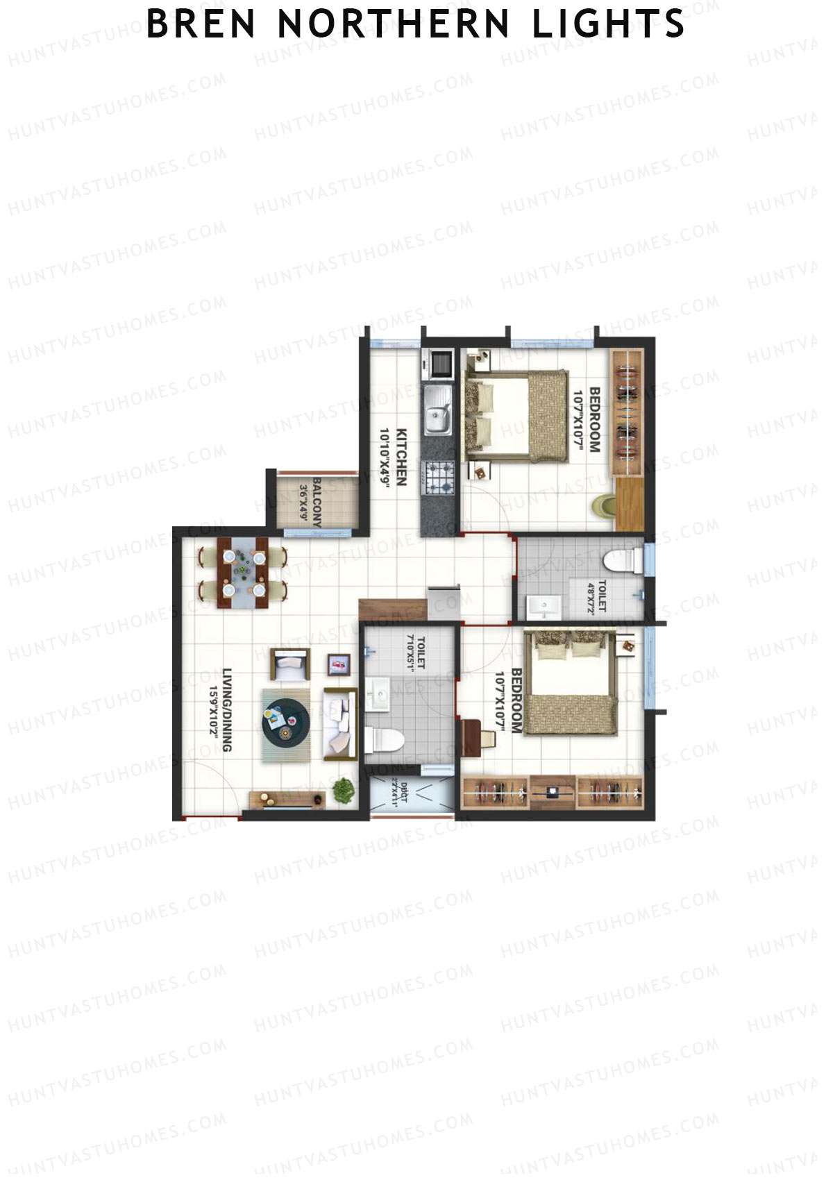 Bren Northern Lights Block 5 Unit 5 (Type 12) Floor Plan