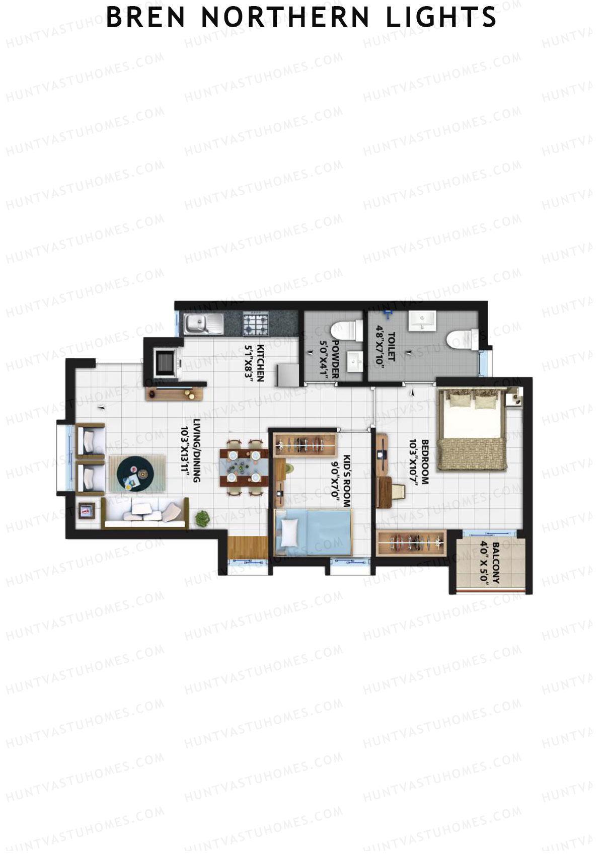 Bren Northern Lights Block 5 Unit 7 (Type 6A) Floor Plan