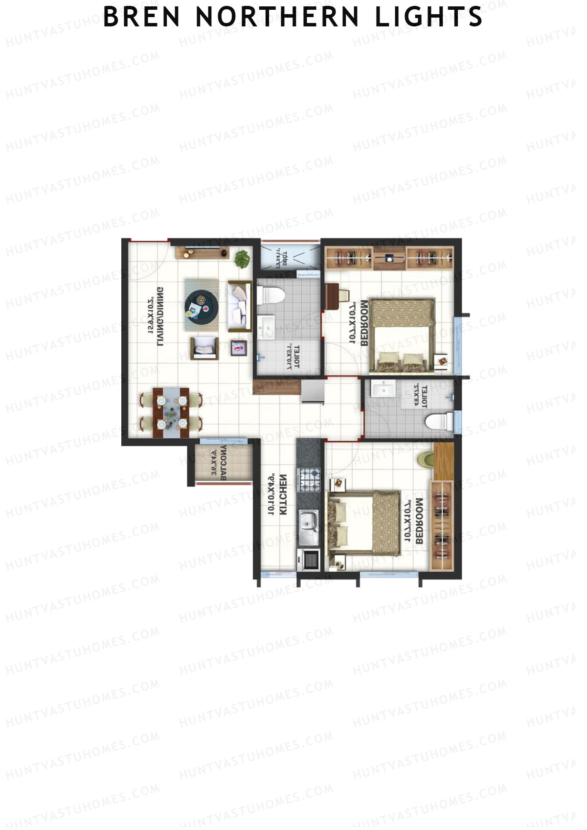 Bren Northern Lights Block 5 Unit 8 (Type 12) Floor Plan
