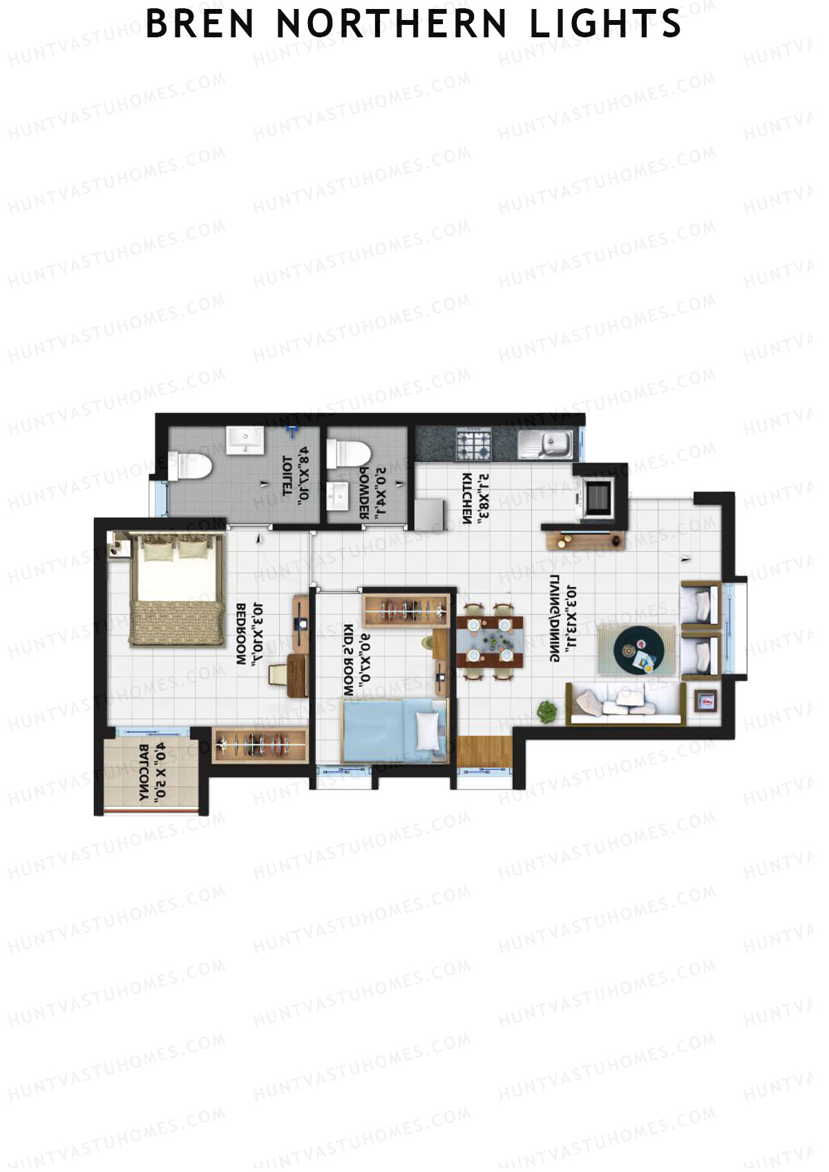 Bren Northern Lights Block 7 Unit 2 (Type 6A) Floor Plan
