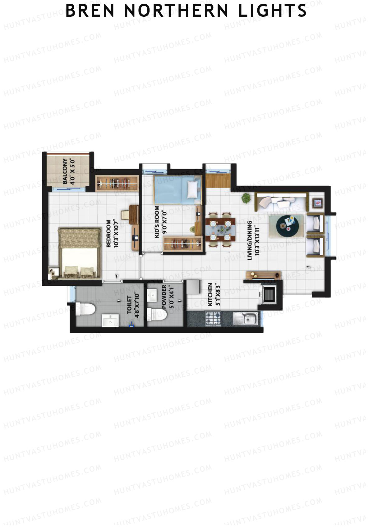 Bren Northern Lights Block 7 Unit 3 (Type 6A) Floor Plan