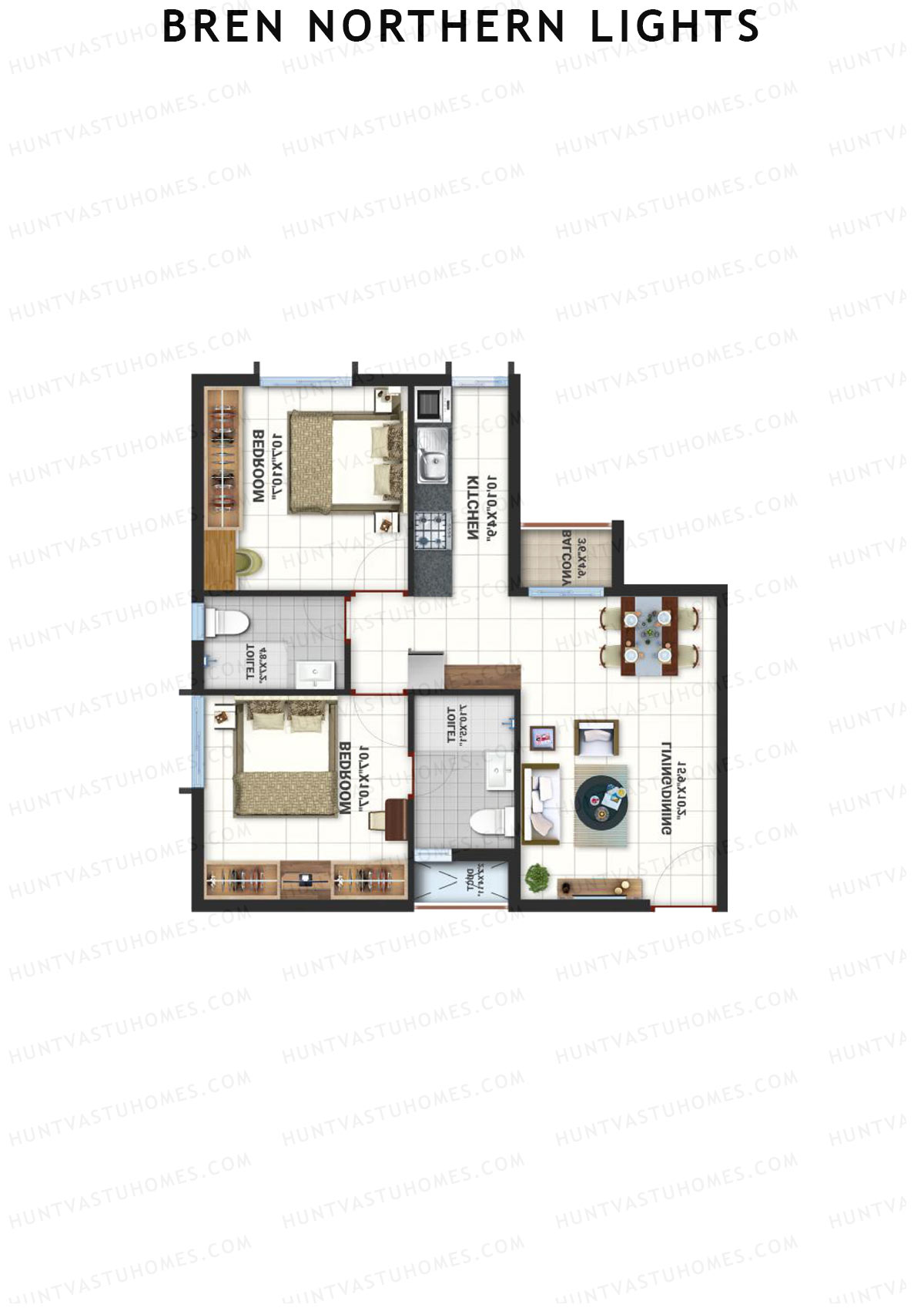 Bren Northern Lights Block 7 Unit 4 (Type 12) Floor Plan