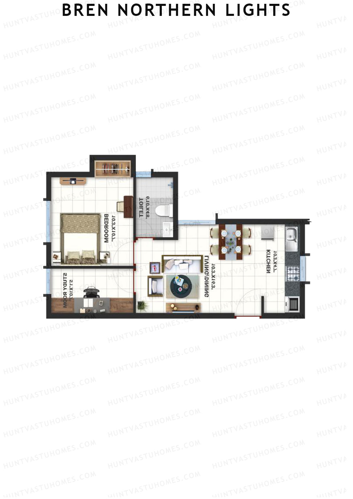 Bren Northern Lights Block 8 Unit 3 (Type 2) Floor Plan