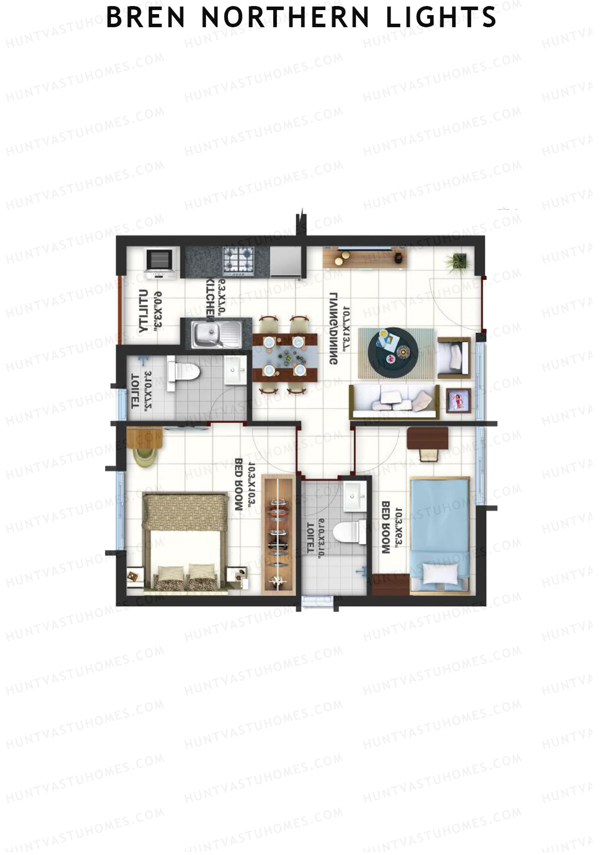 Bren Northern Lights Block 8 Unit 4 (Type 3) Floor Plan