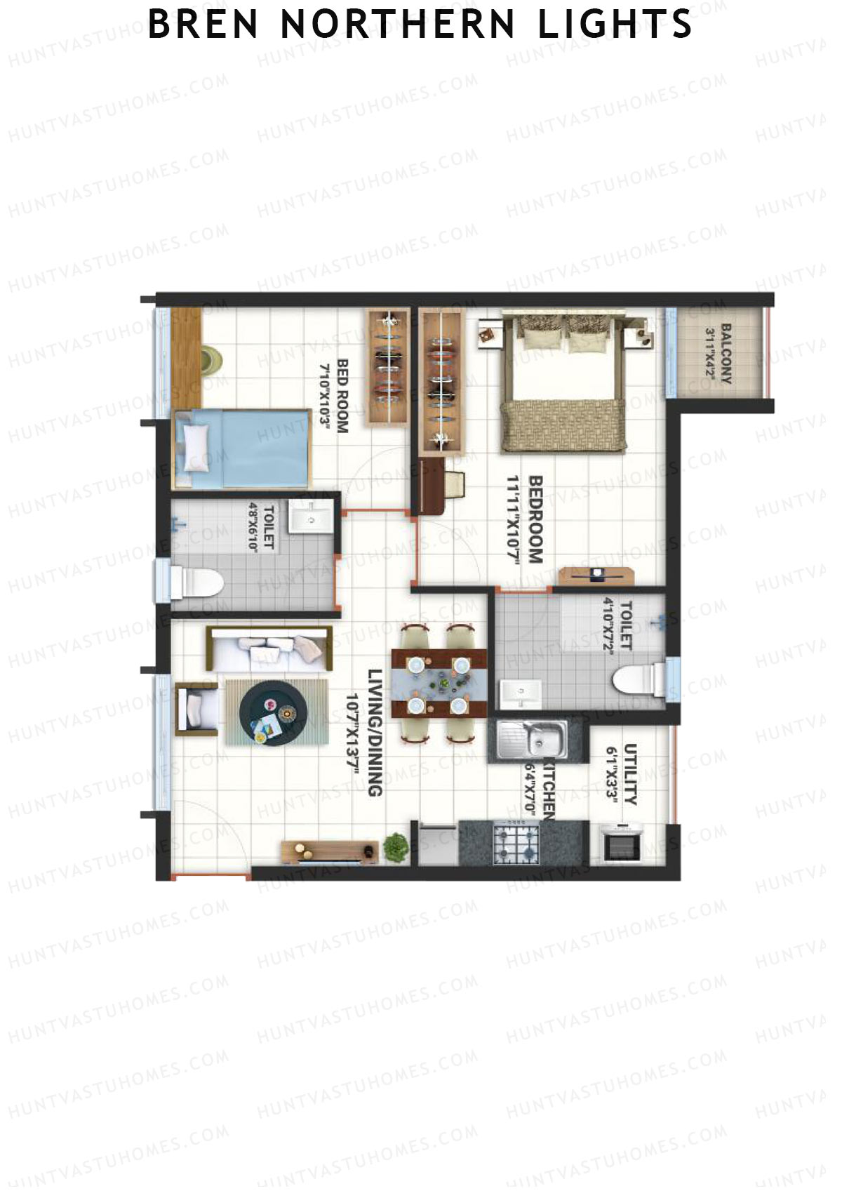 Bren Northern Lights Block 8 Unit 5 (Type 7) Floor Plan