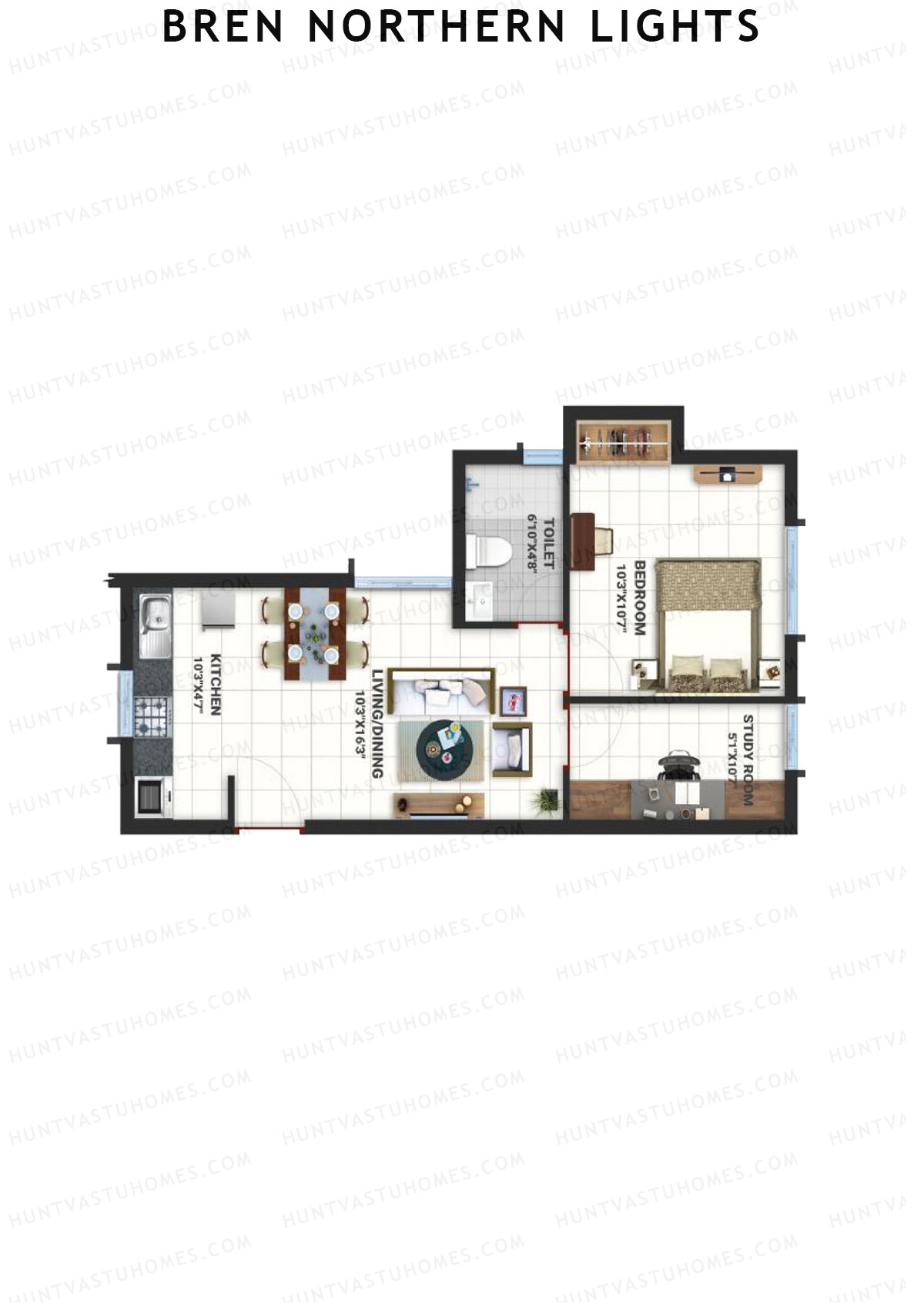 Bren Northern Lights Block 8 Unit 6 (Type 2) Floor Plan