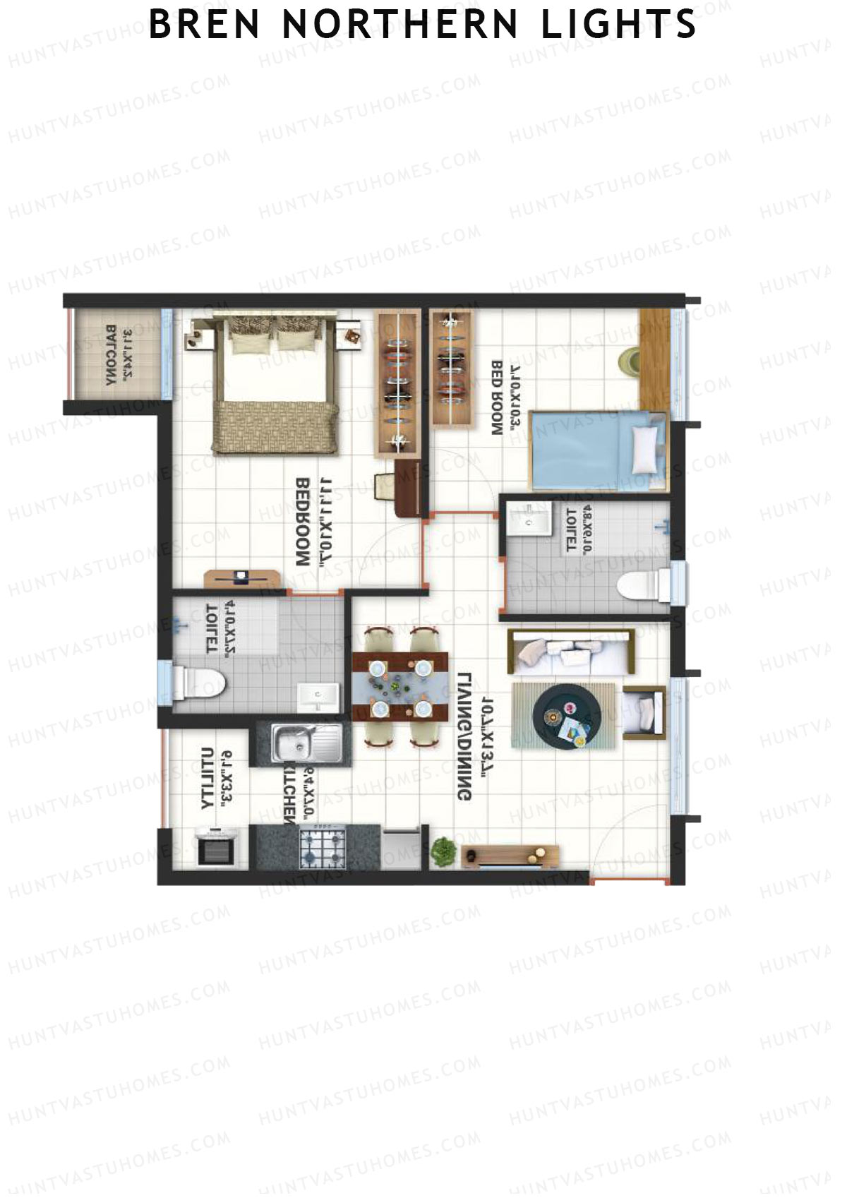 Bren Northern Lights Block 9 Unit 4 (Type 7) Floor Plan