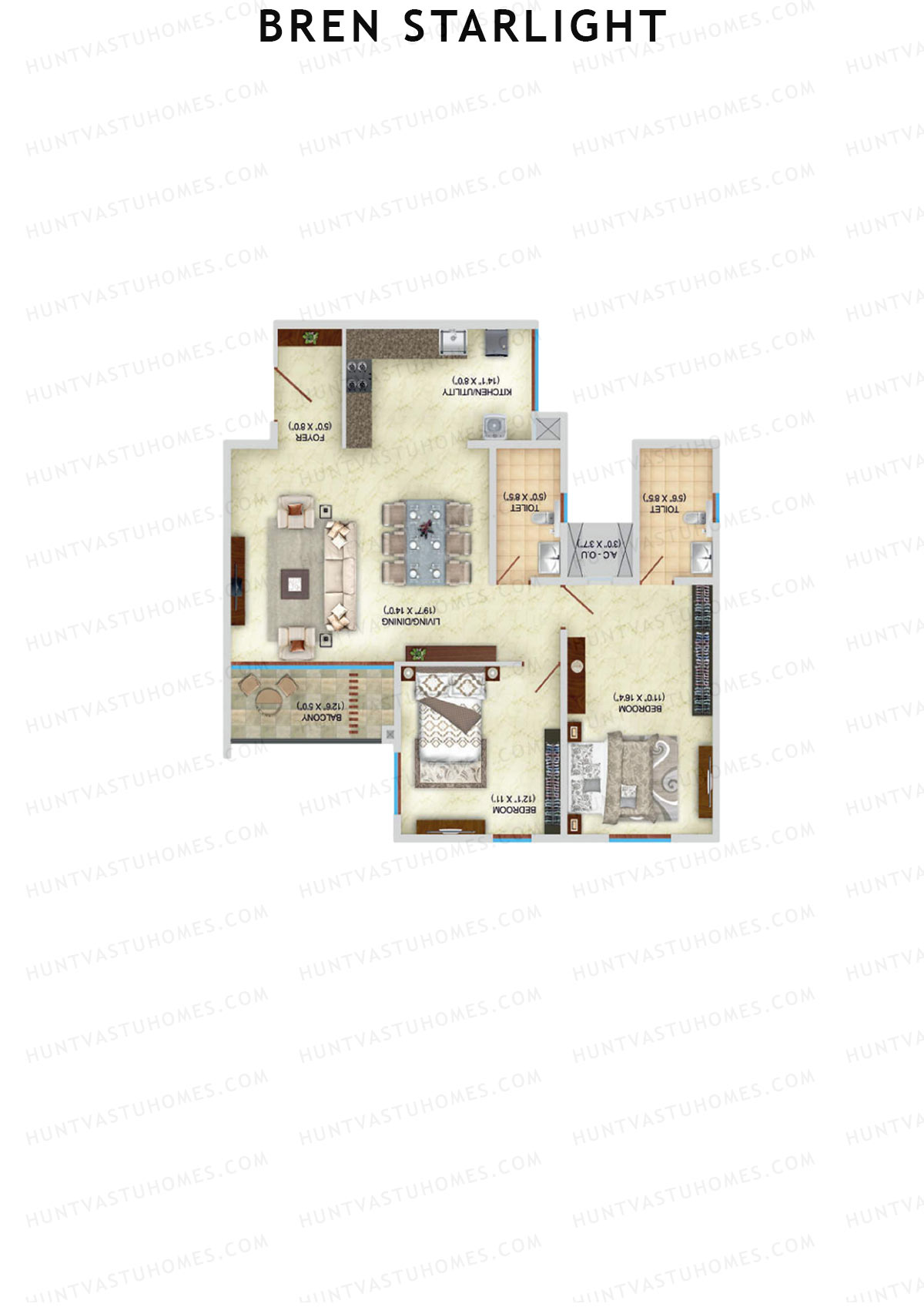 Bren Starlight Wing A Unit 5 Floor Plan