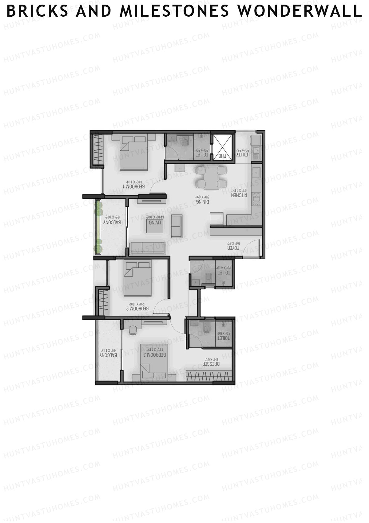 Bricks and Milestones Wonderwall Wing A Unit 11 (Type 2) Floor Plan