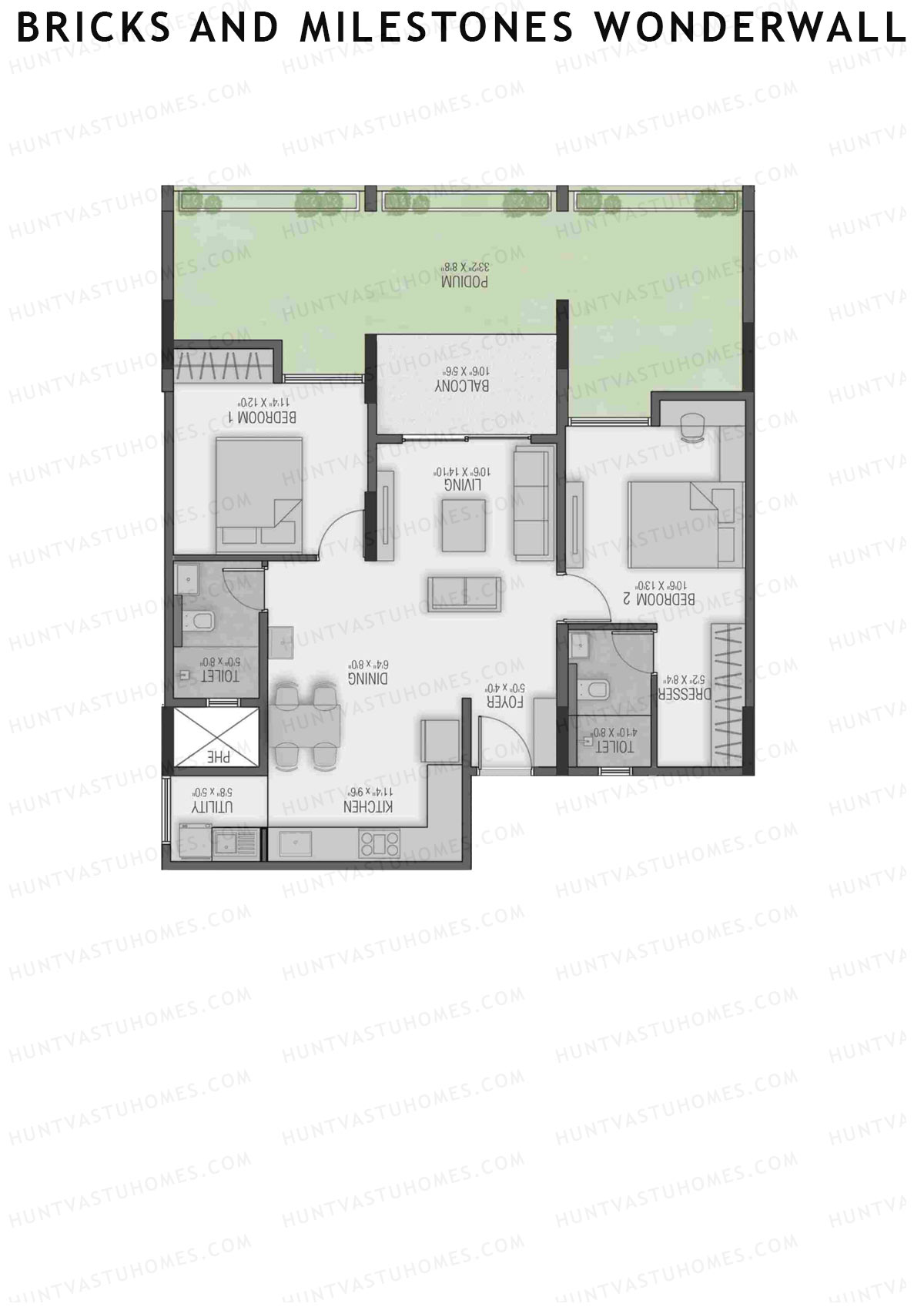 Bricks and Milestones Wonderwall Wing A Unit 7 (Type 1) Floor Plan