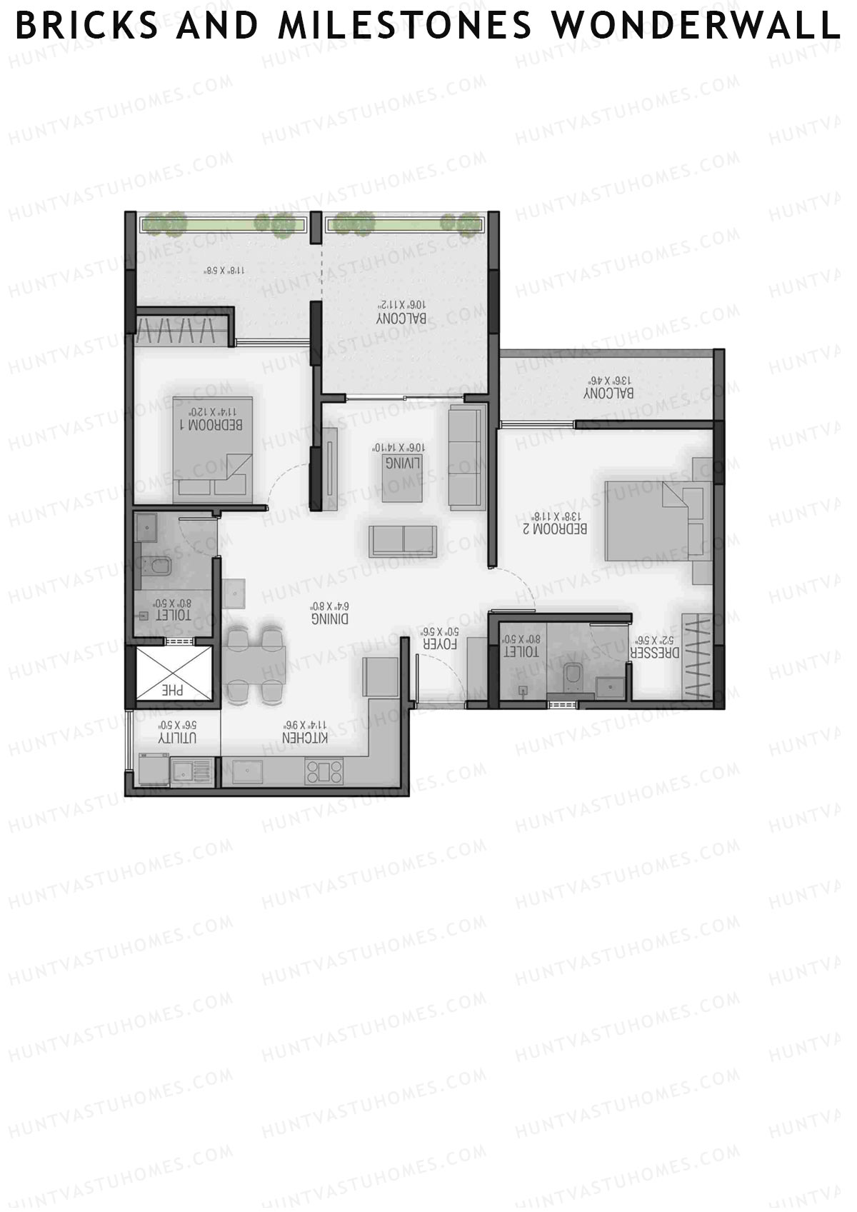 Bricks and Milestones Wonderwall Wing B Unit 6 Floor Plan