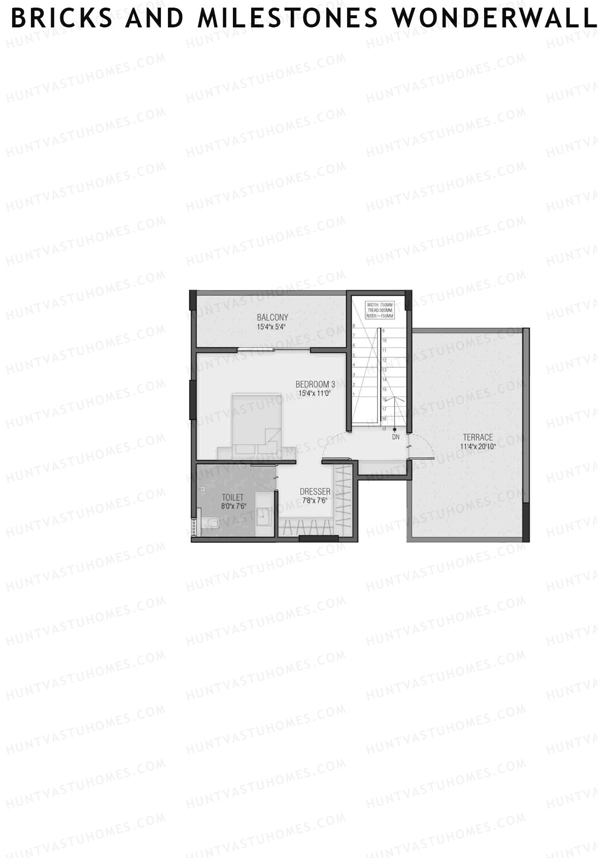 Bricks and Milestones Wonderwall Wing B Unit 7 Type PH LW(Penthouse) Floor Plan