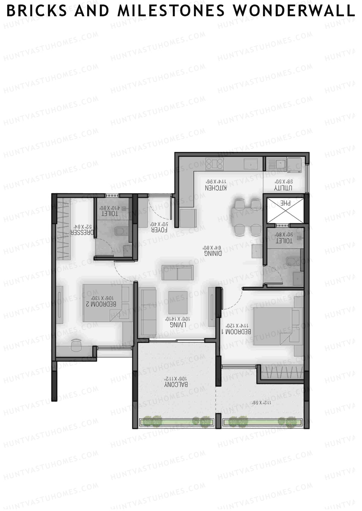 Bricks and Milestones Wonderwall Wing C Unit 3 (Type 1) Floor Plan