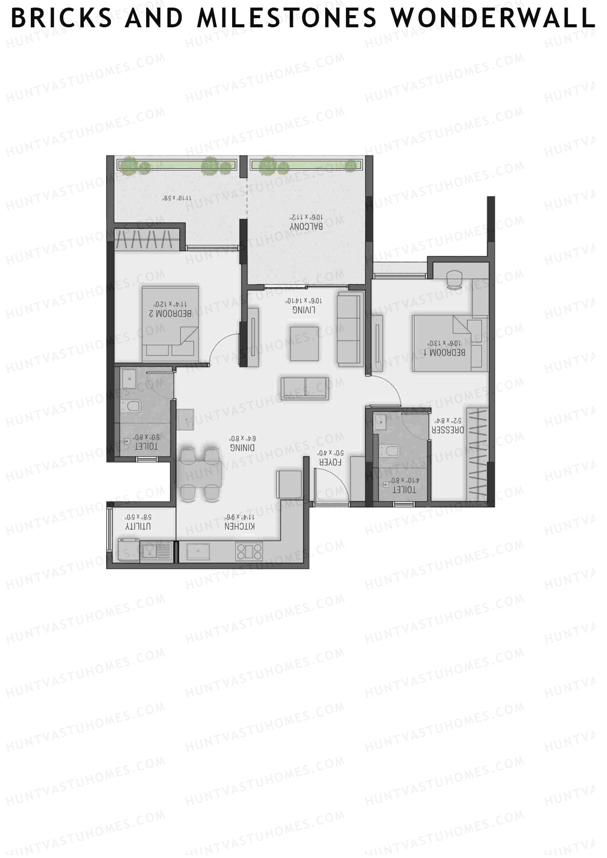 Bricks and Milestones Wonderwall Wing C Unit 9 (Type 1) Floor Plan