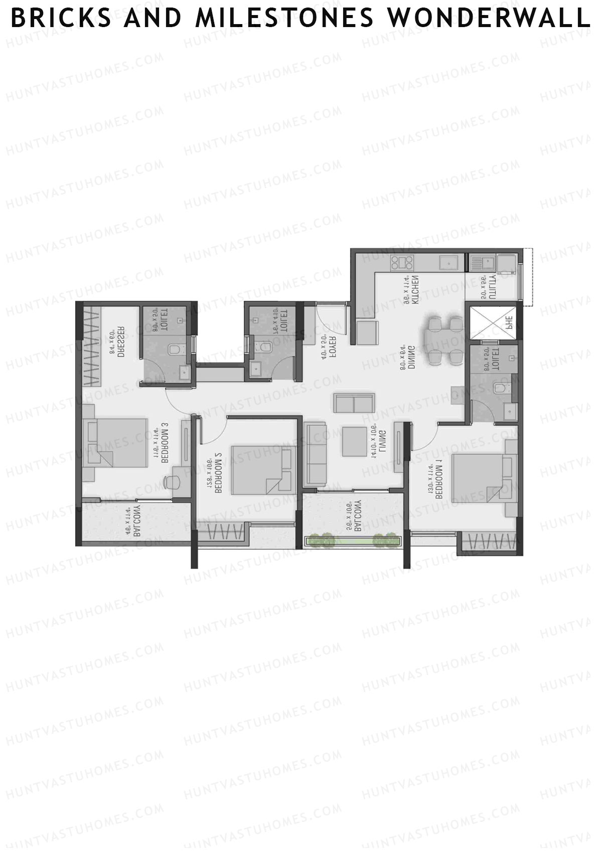 Bricks and Milestones Wonderwall Wing D Unit 7 (Type 1) Floor Plan