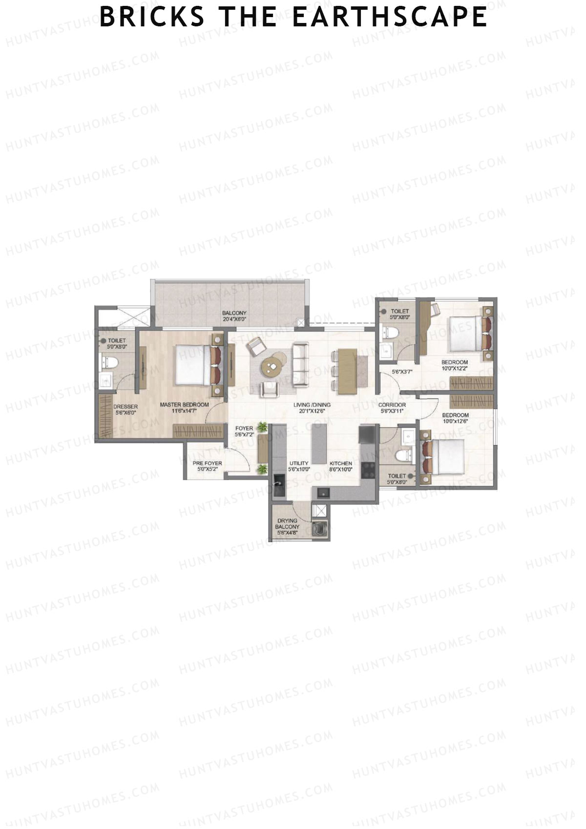 Bricks The Earthscape Wing C Unit 1 Floor Plan