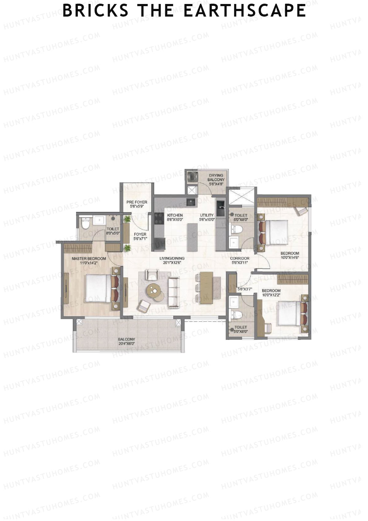 Bricks The Earthscape Wing C Unit 2 Floor Plan