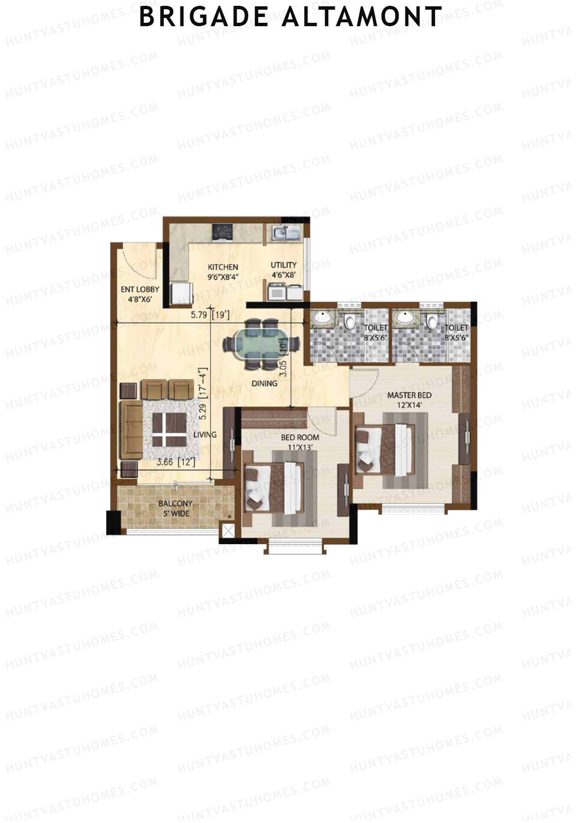 Brigade Altamont Wing B Unit 15 Floor Plan