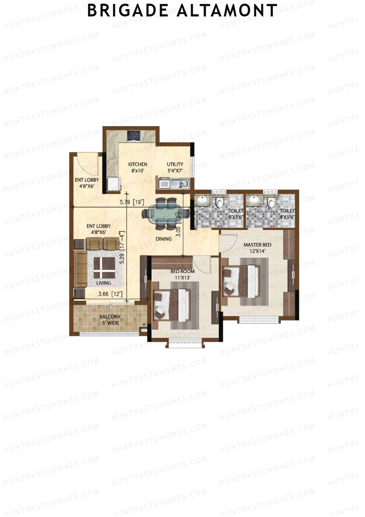 Brigade Altamont Wing B Unit 17 Floor Plan