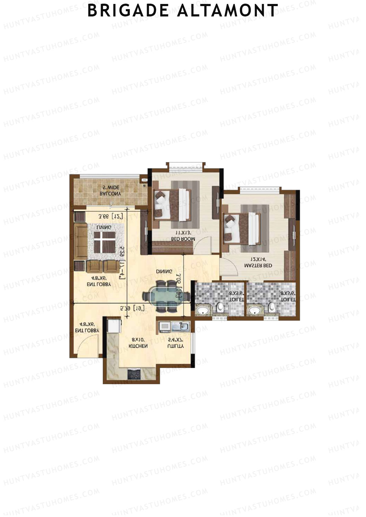 Brigade Altamont Wing B Unit 20 Floor Plan