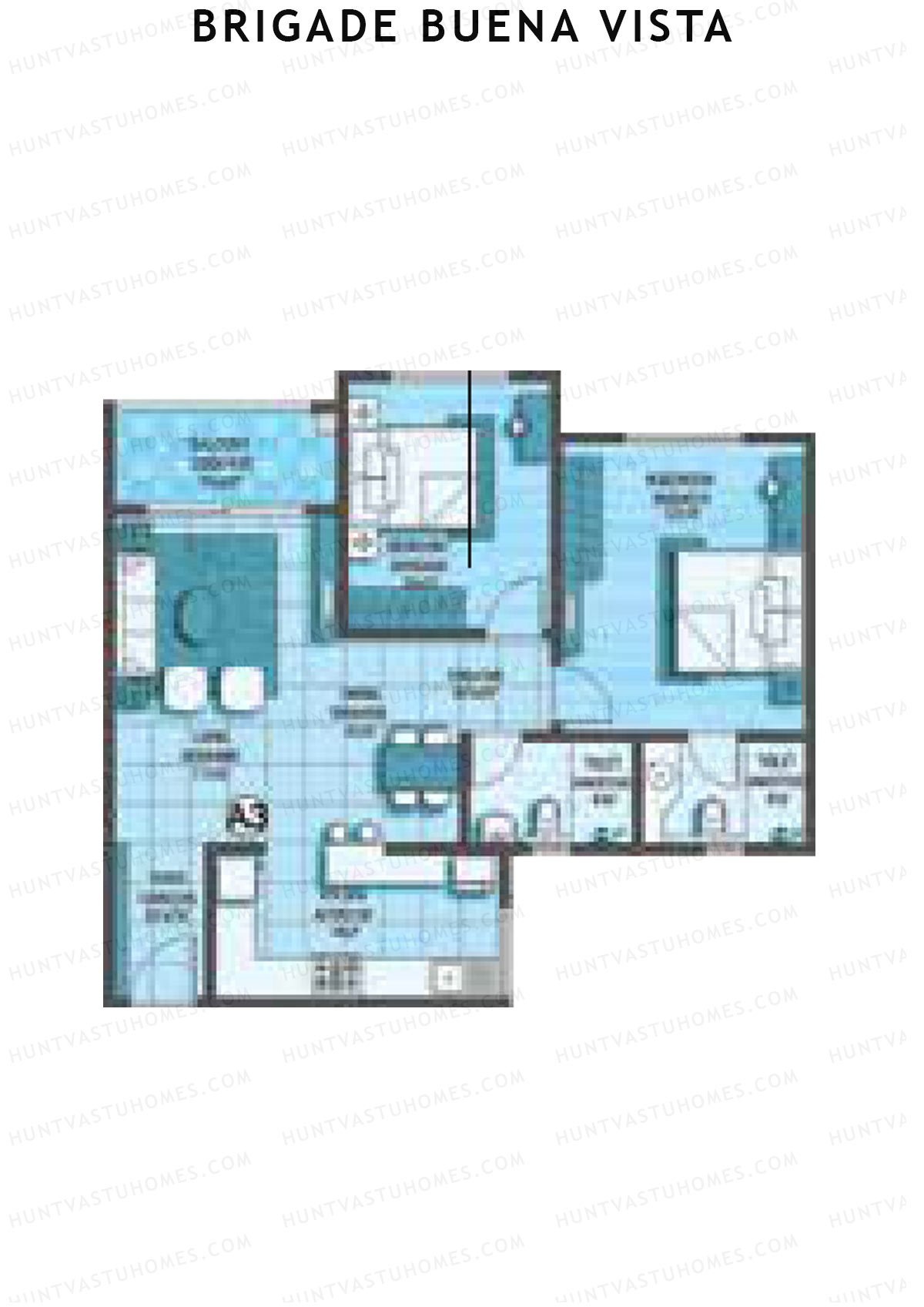 Brigade Buena Vista Tower B Unit 3 Floor Plan