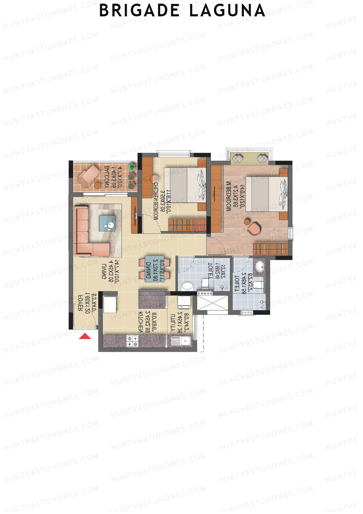Brigade Laguna Block B Unit 4 Floor Plan