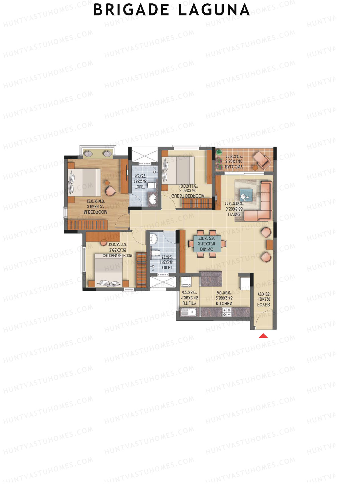 Brigade Laguna Block B Unit 7 Floor Plan