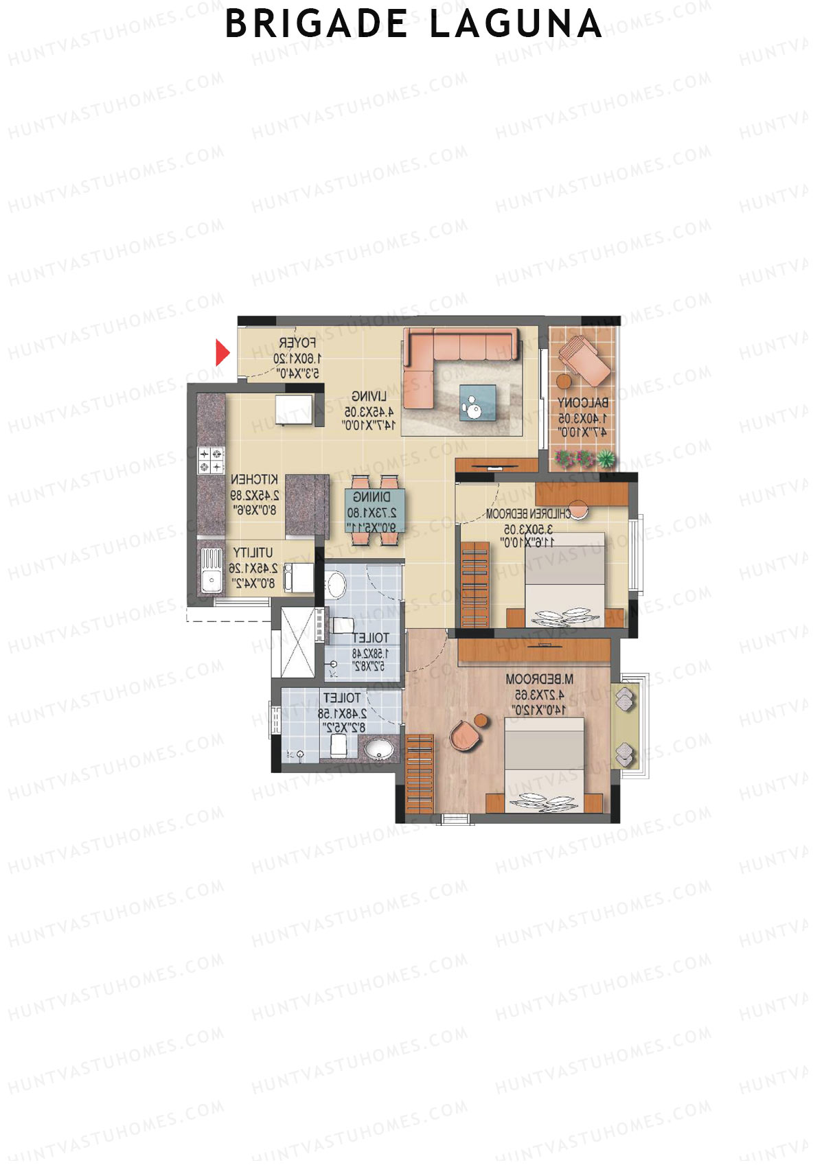Brigade Laguna Block C Unit 12 Floor Plan