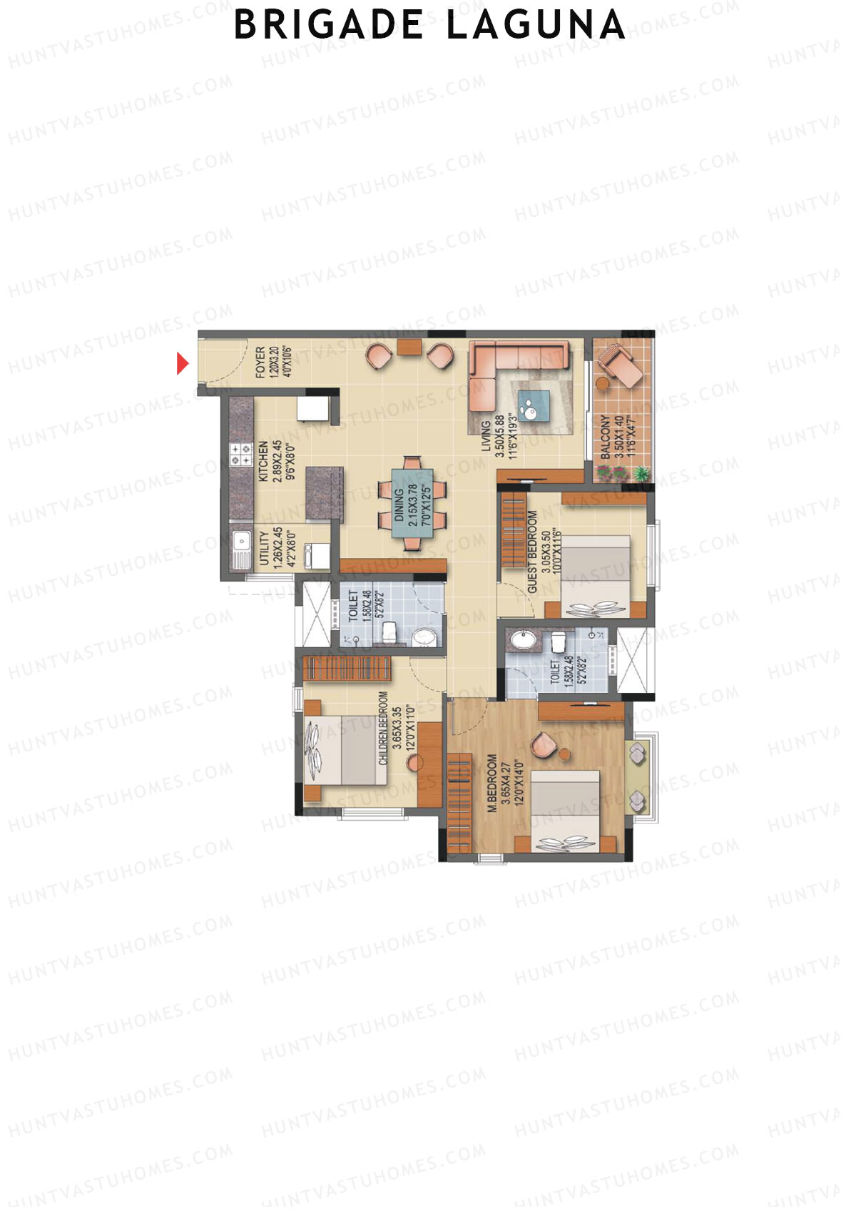 Brigade Laguna Block C Unit 8 Floor Plan