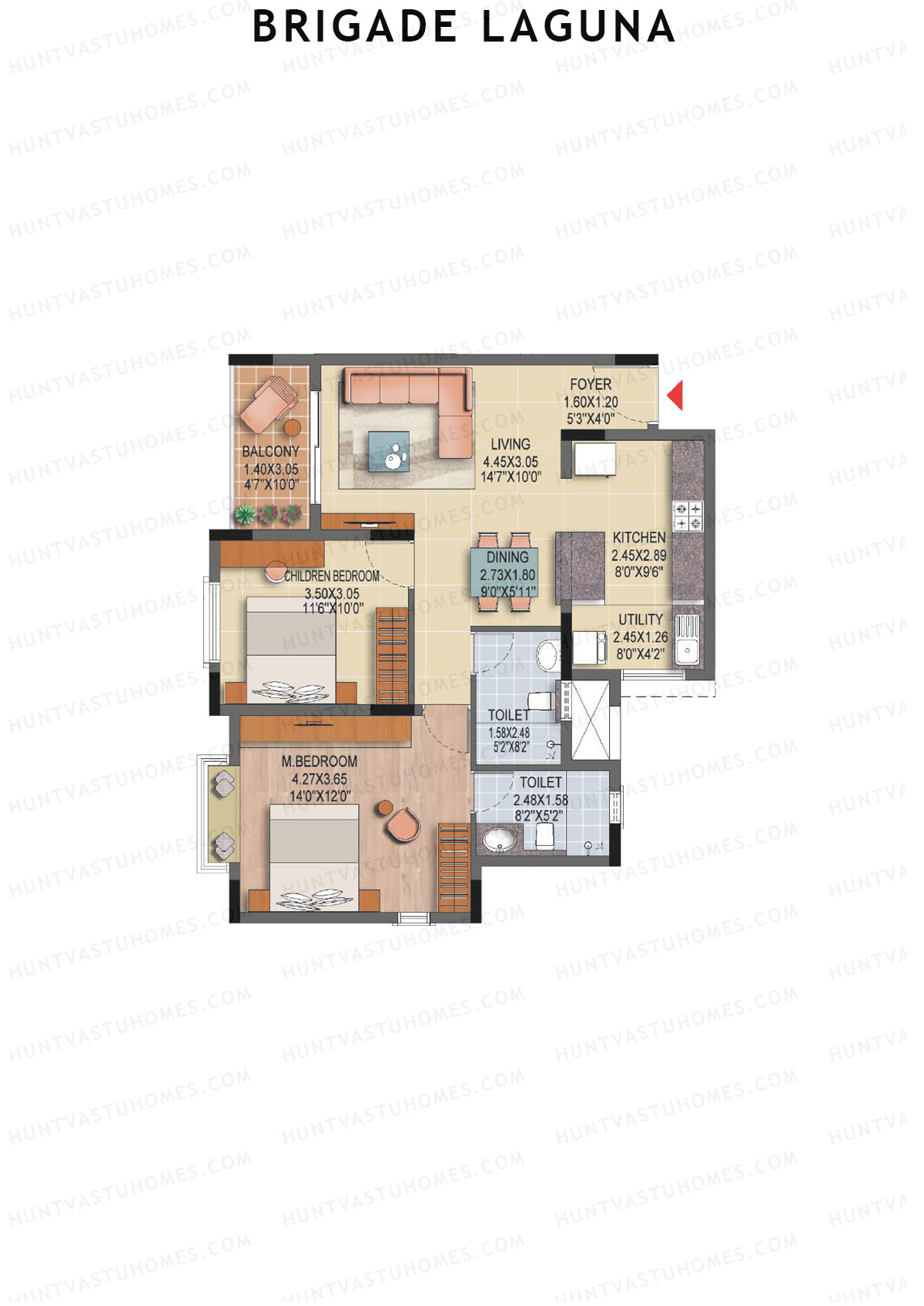 Brigade Laguna Block C Unit 9 Floor Plan