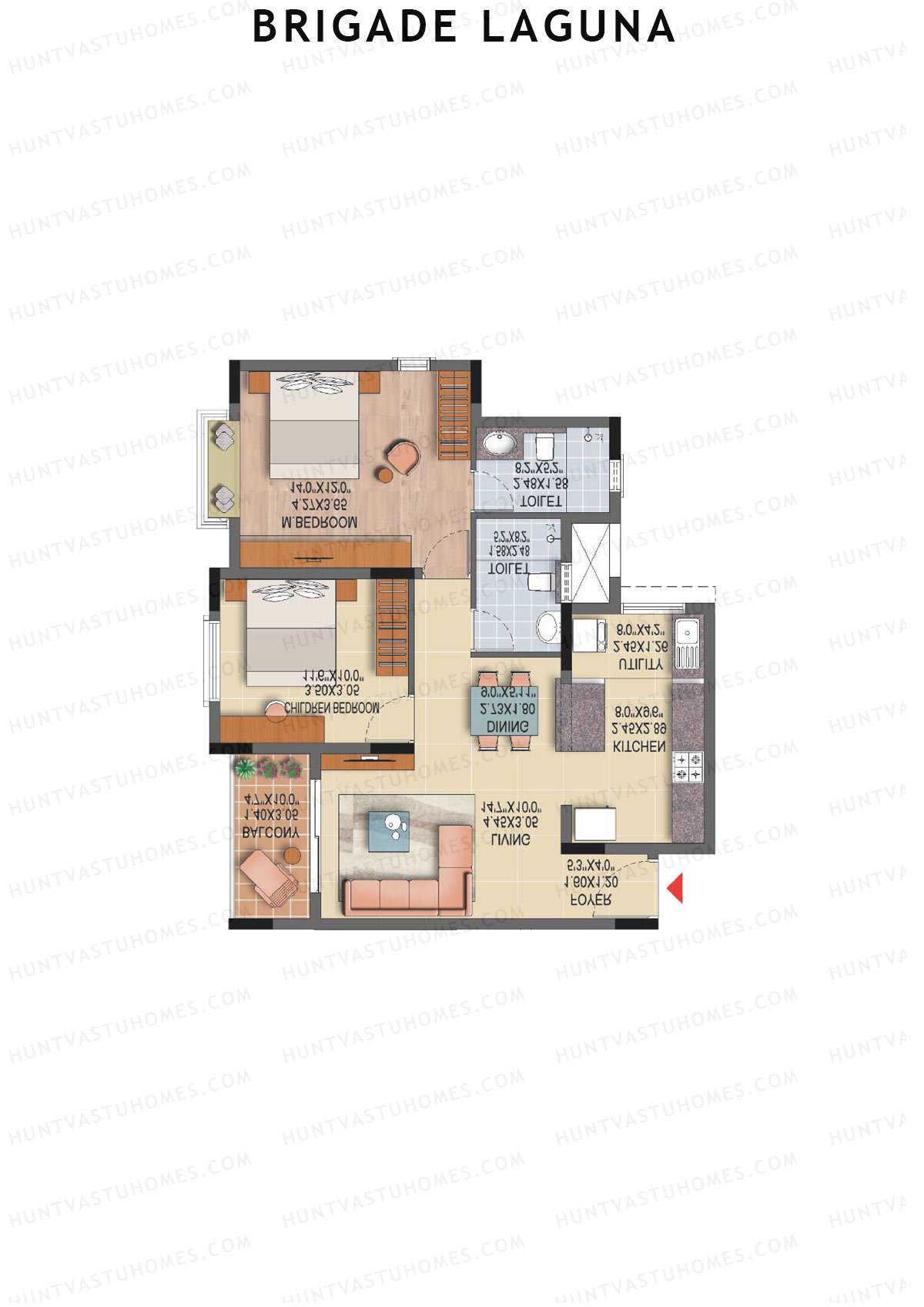 Brigade Laguna Block D Unit 15 Floor Plan