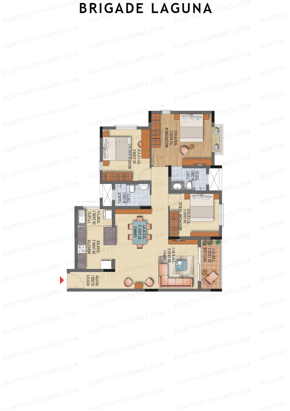 Brigade Laguna Block D Unit 16 Floor Plan
