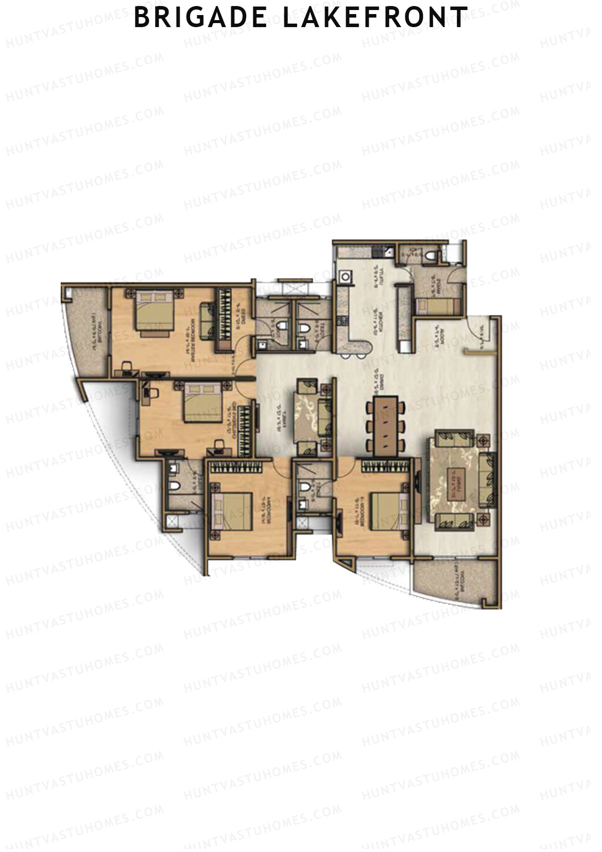 Brigade Lakefront Wing N Unit 54 (Type 2) Floor Plan