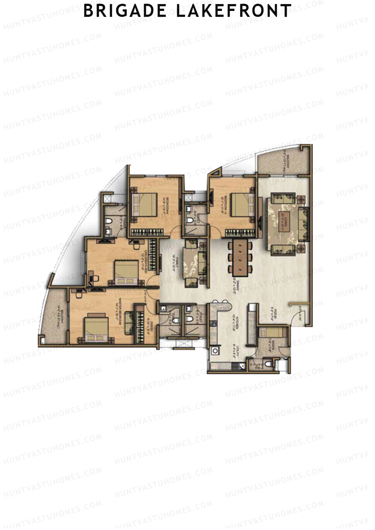 Brigade Lakefront Wing N Unit 55 (Type 1) Floor Plan