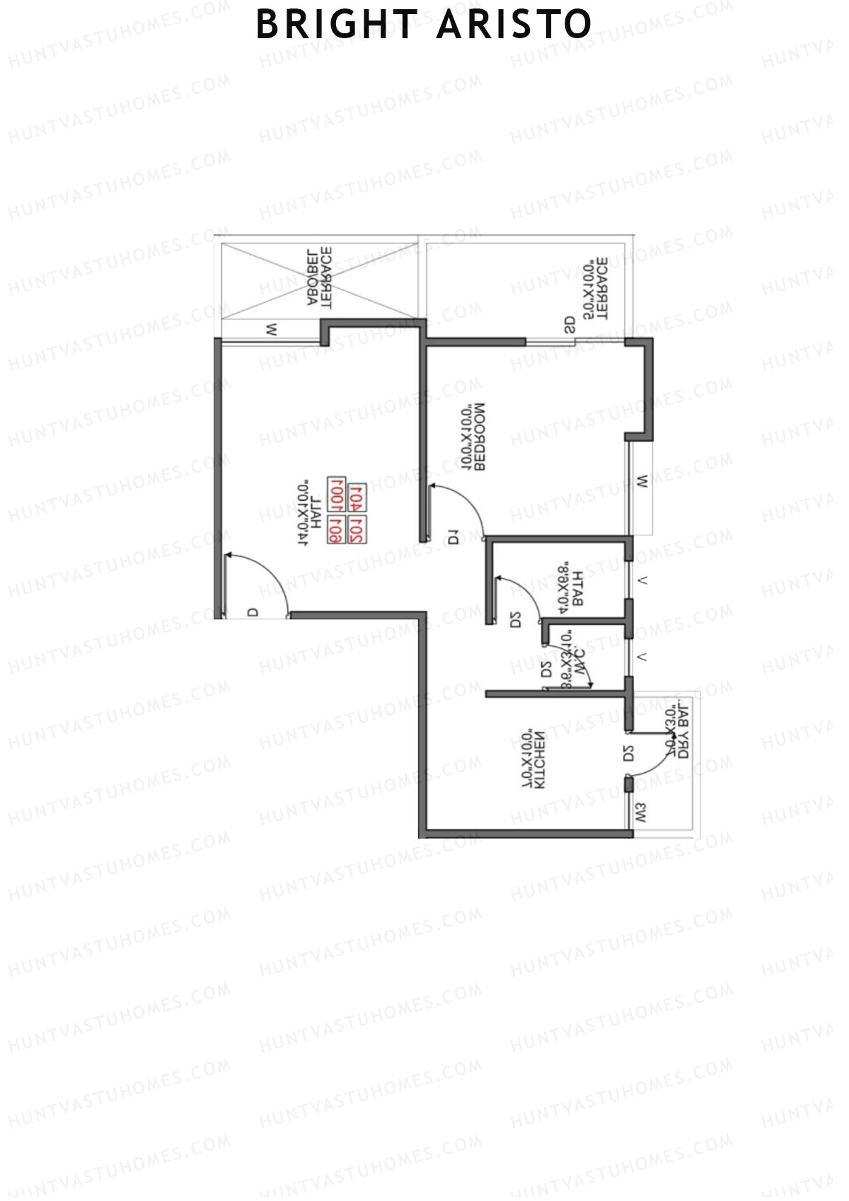 Bright Aristo Wing B Unit 4 Floor Plan