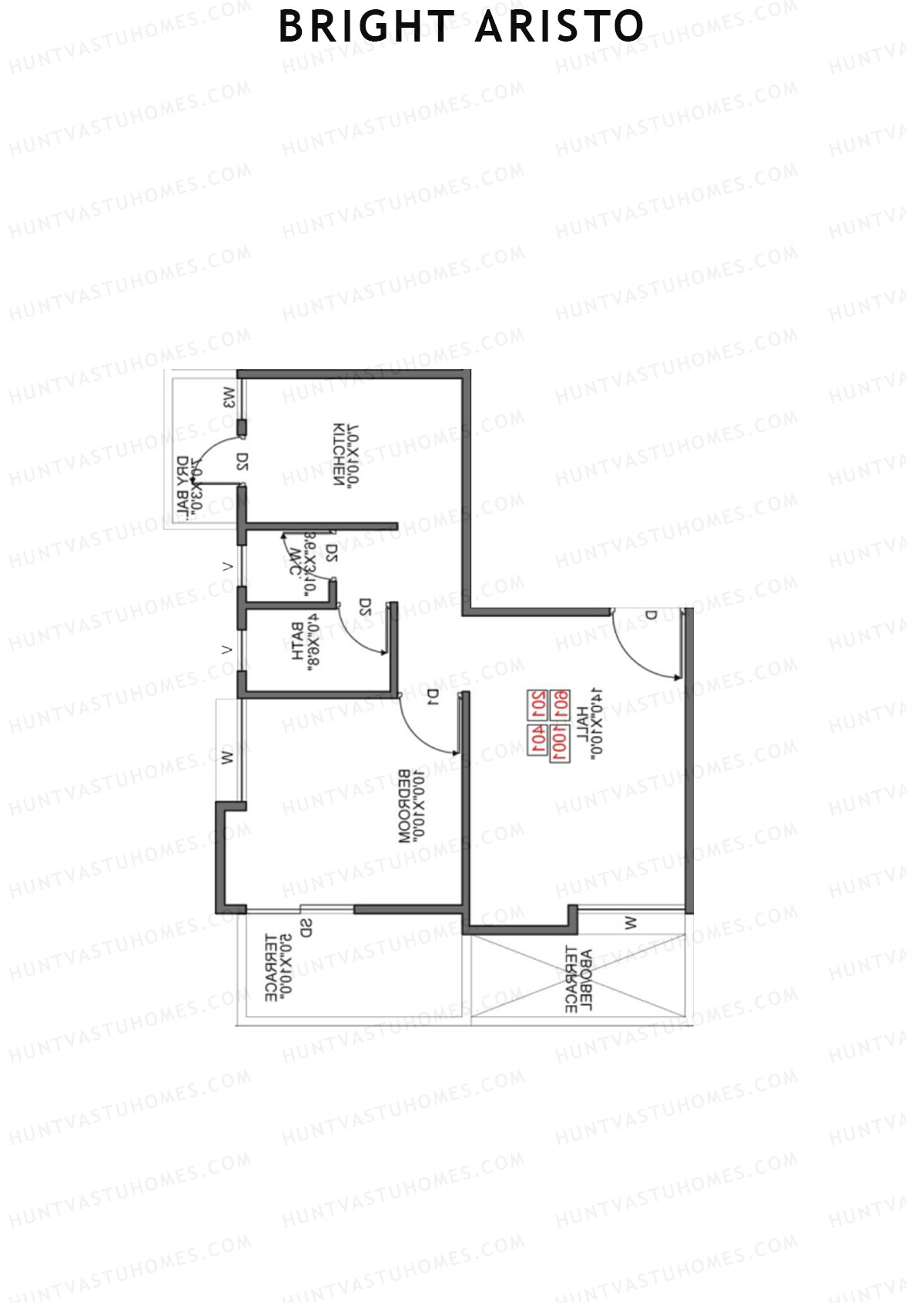 Bright Aristo Wing B Unit 8 Floor Plan