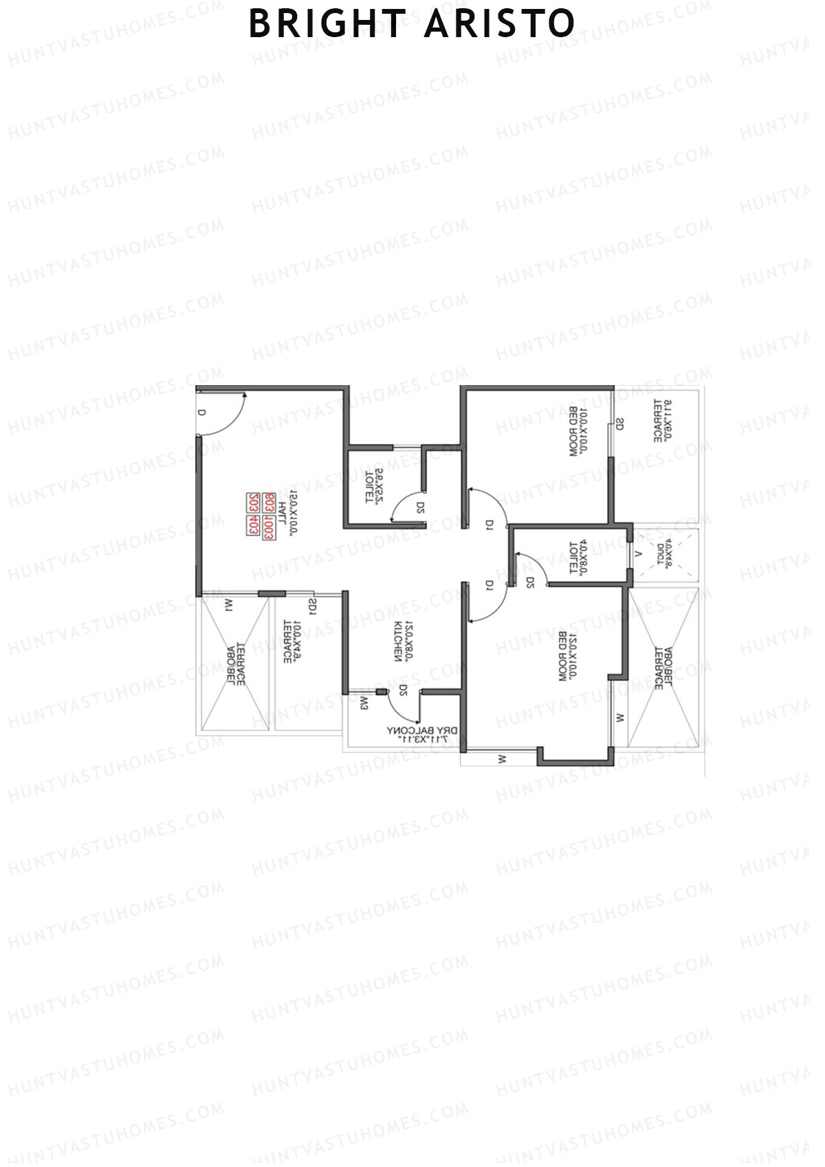 Bright Aristo Wing C Unit 4 Floor Plan