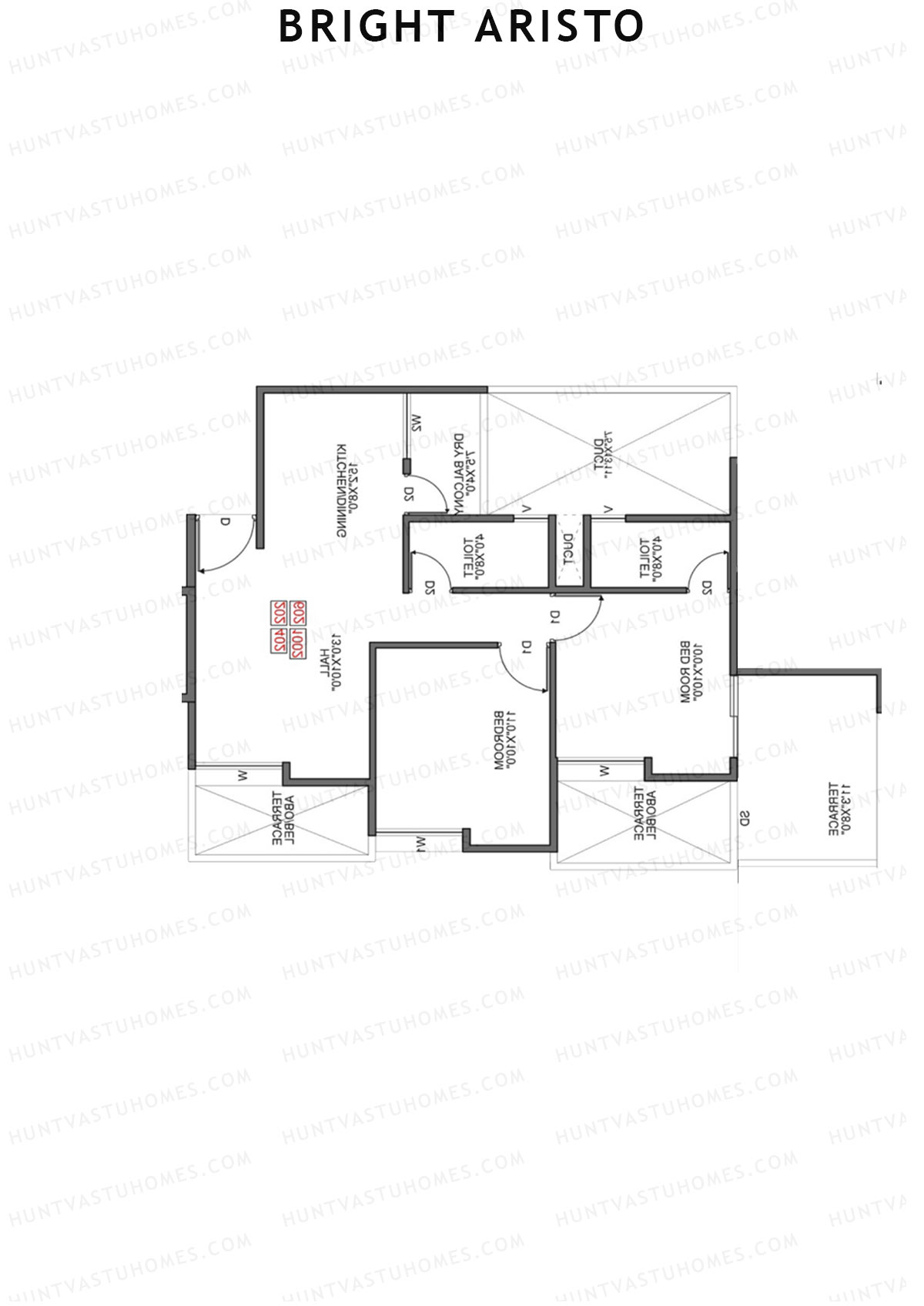 Bright Aristo Wing C Unit 5 Floor Plan