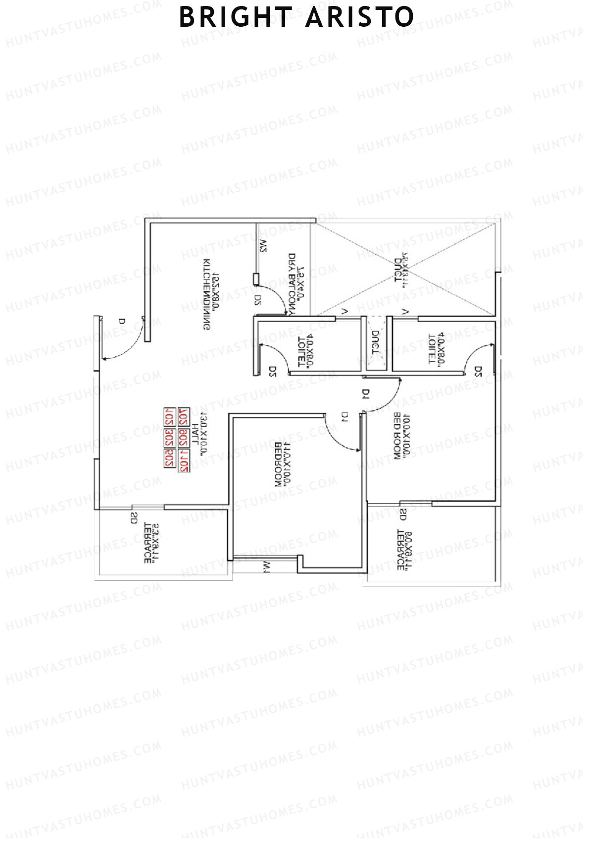 Bright Aristo Wing C Unit 5 Floor Plan