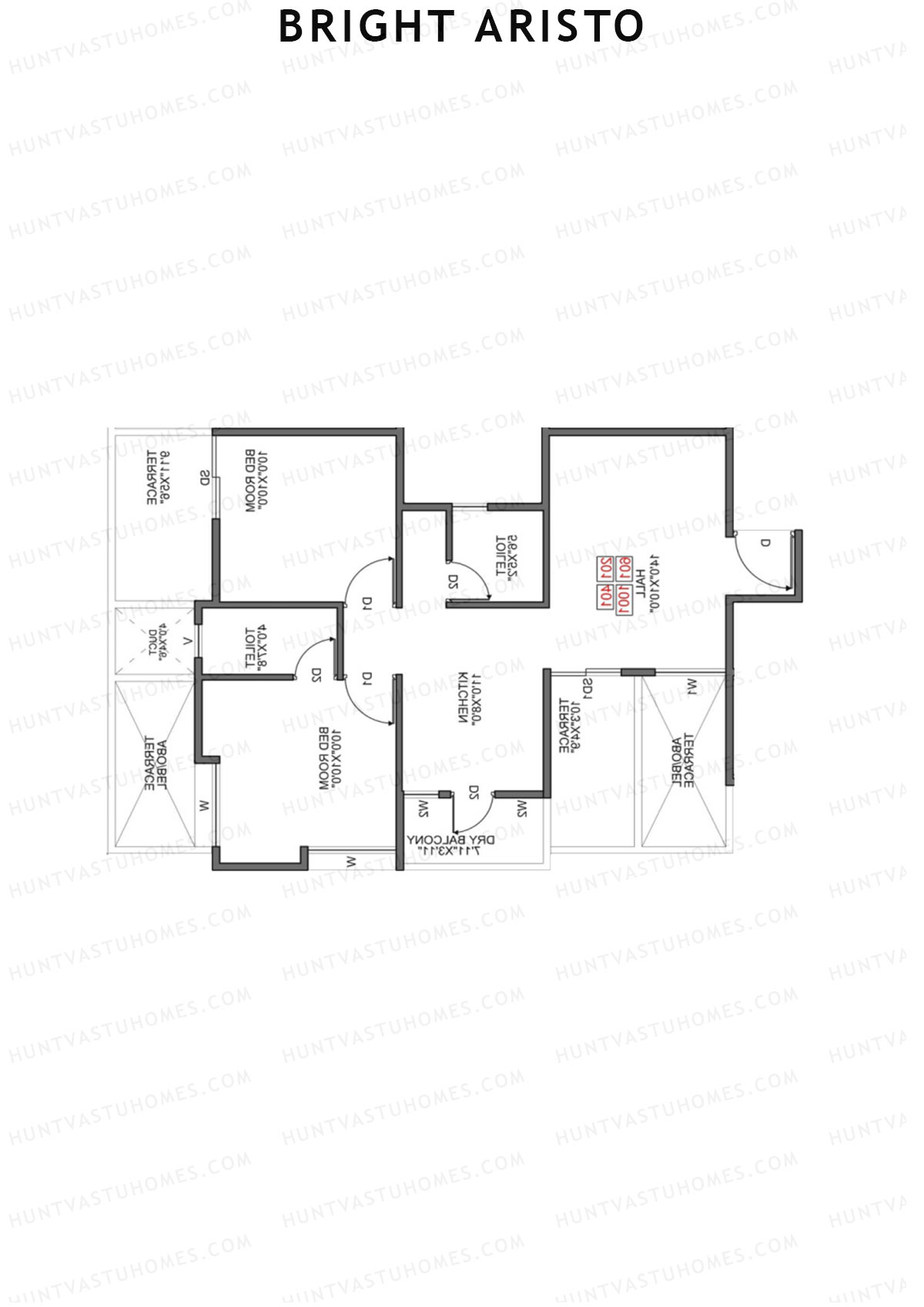 Bright Aristo Wing C Unit 6 Floor Plan