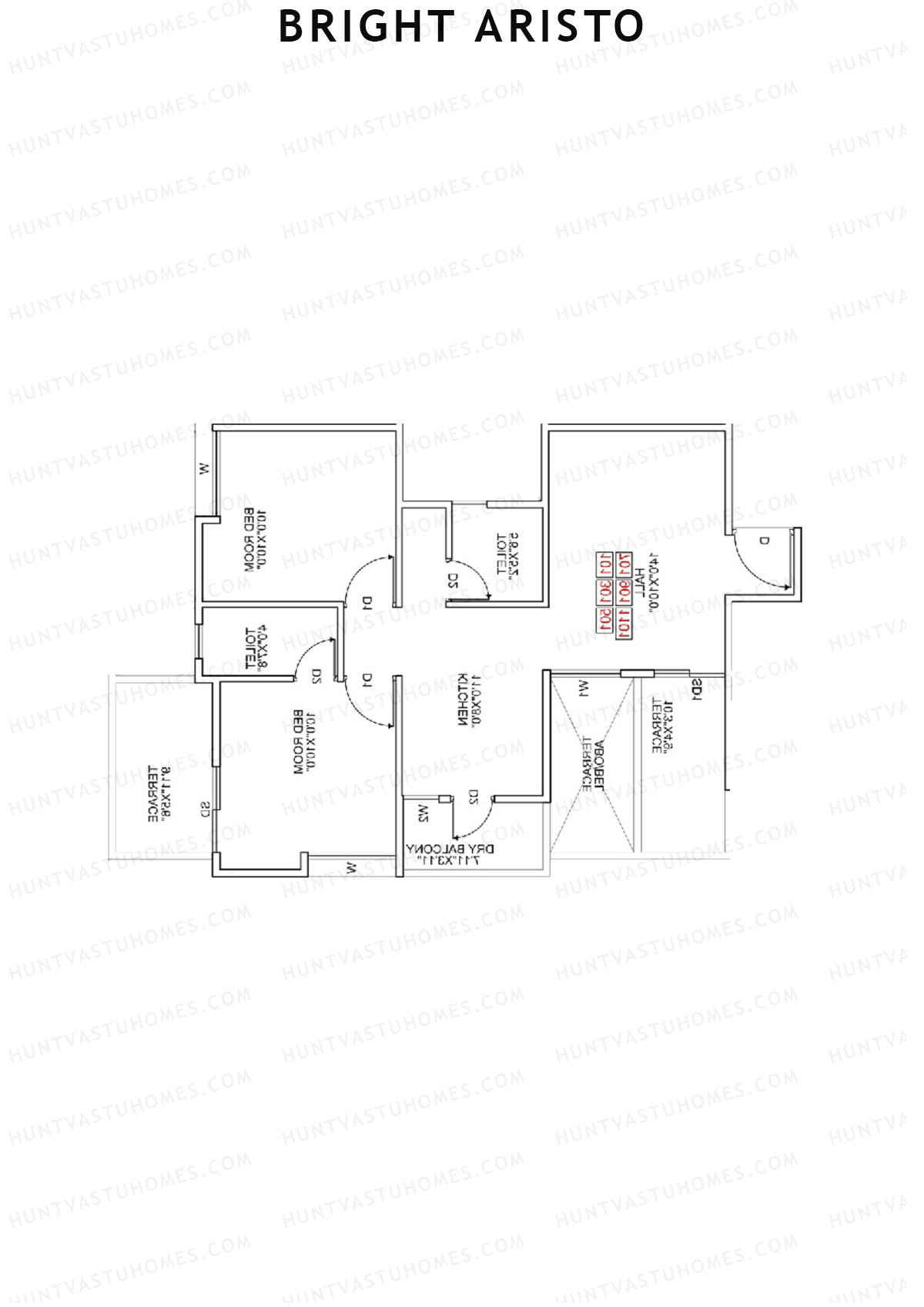 Bright Aristo Wing C Unit 6 Floor Plan