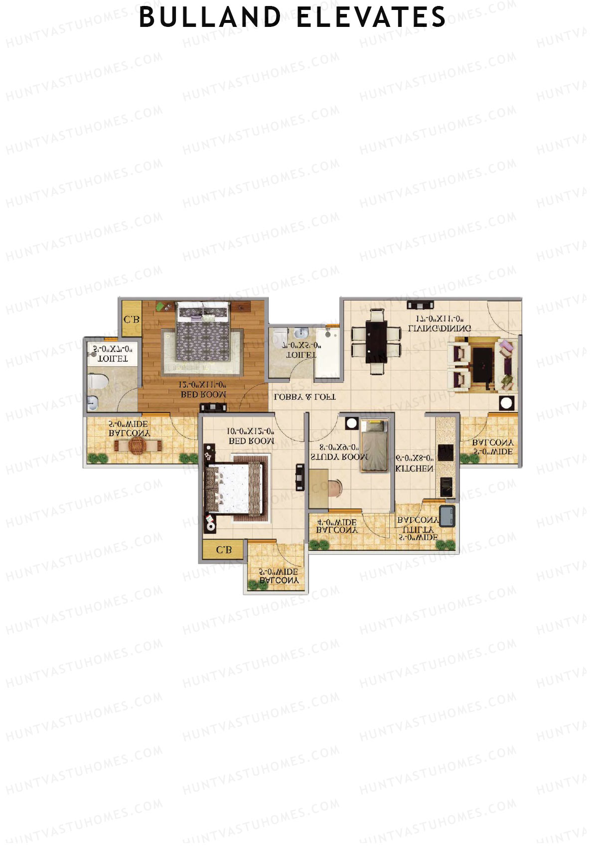 Bulland Elevates Tower A Unit 5 Floor Plan