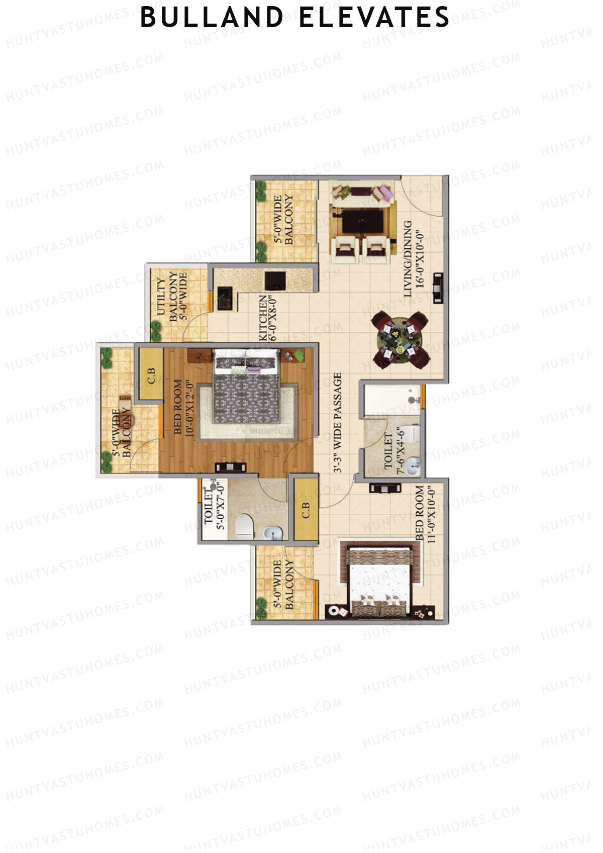 Bulland Elevates Tower B Unit 8 Floor Plan