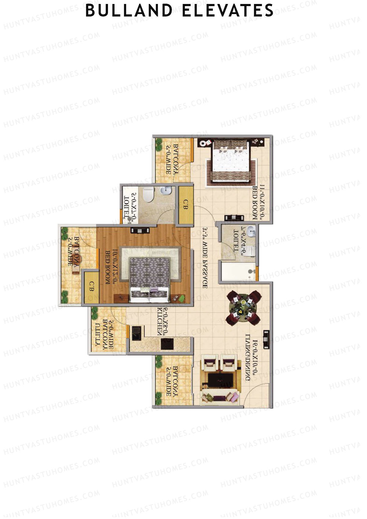 Bulland Elevates Tower C Unit 7 Floor Plan