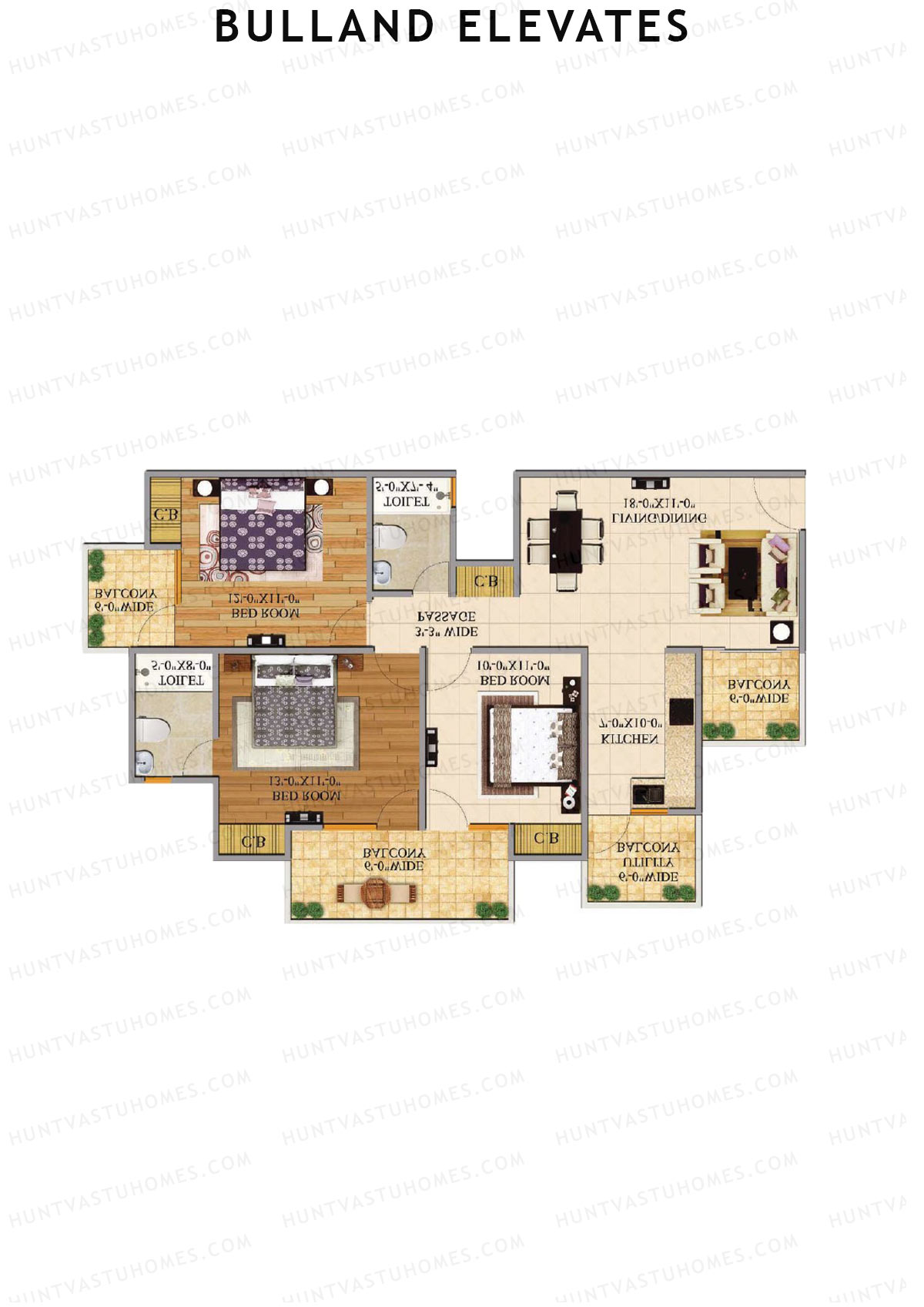 Bulland Elevates Tower D Unit 1 Floor Plan