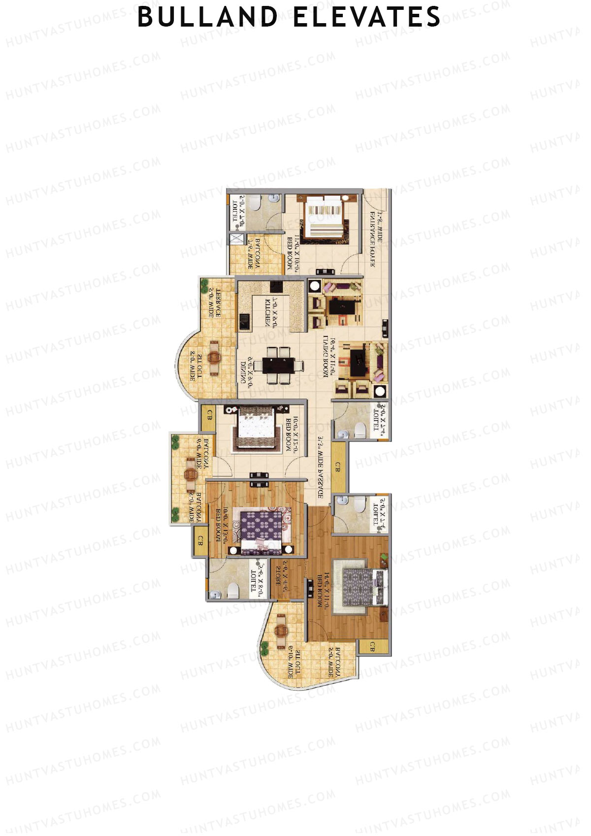 Bulland Elevates Tower F Unit 6 Floor Plan