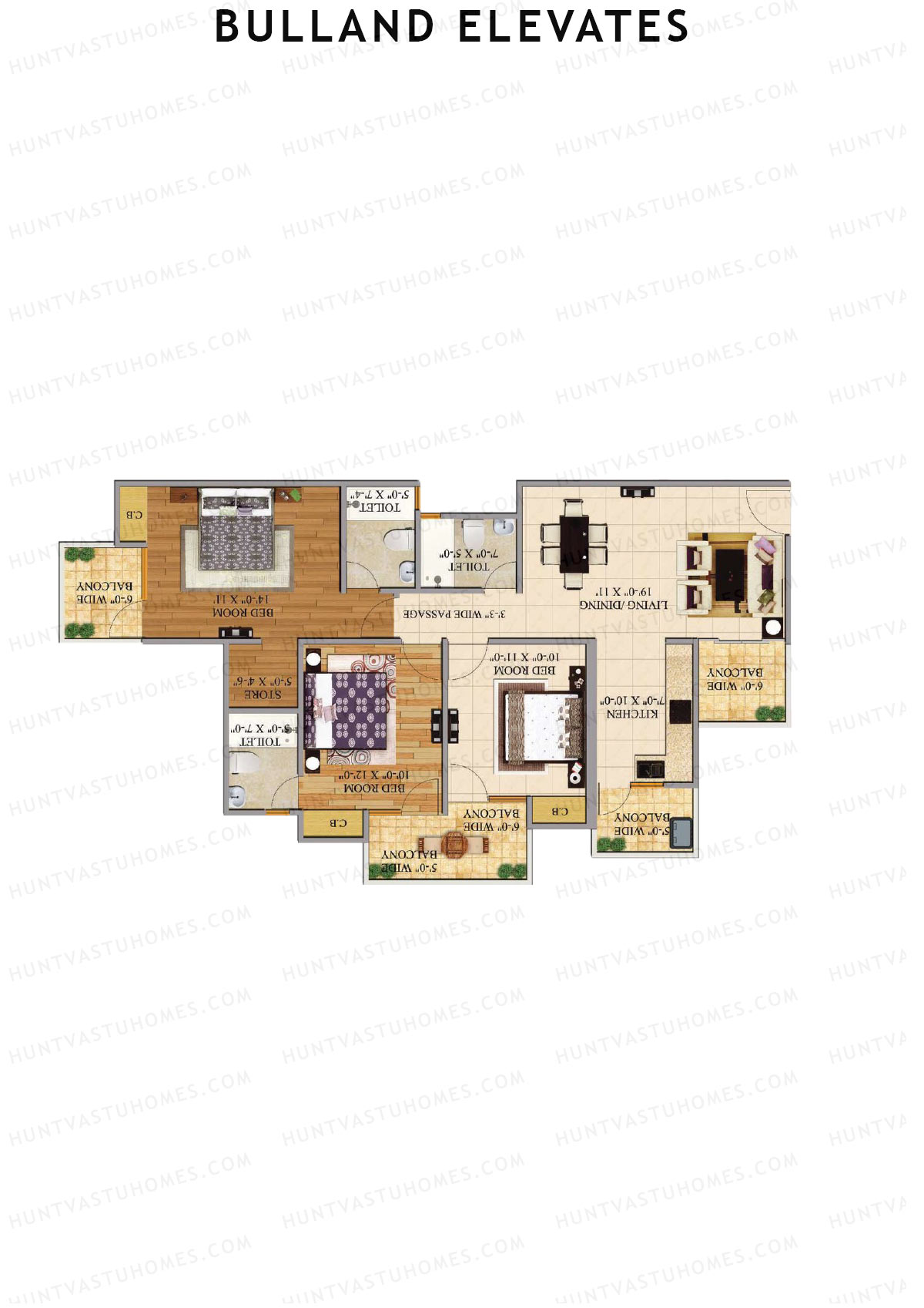 Bulland Elevates Tower F Unit 7 Floor Plan