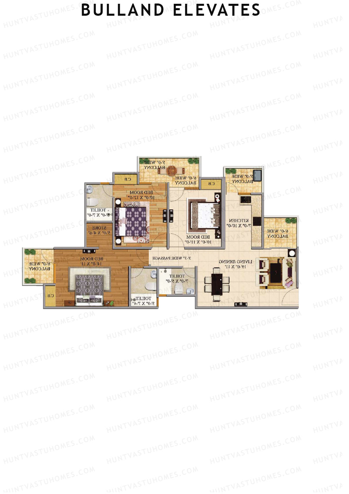 Bulland Elevates Tower F Unit 8 Floor Plan