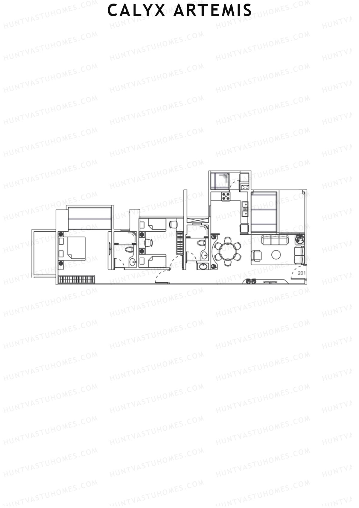 Calyx Artemis Wing A Unit 1 Floor Plan
