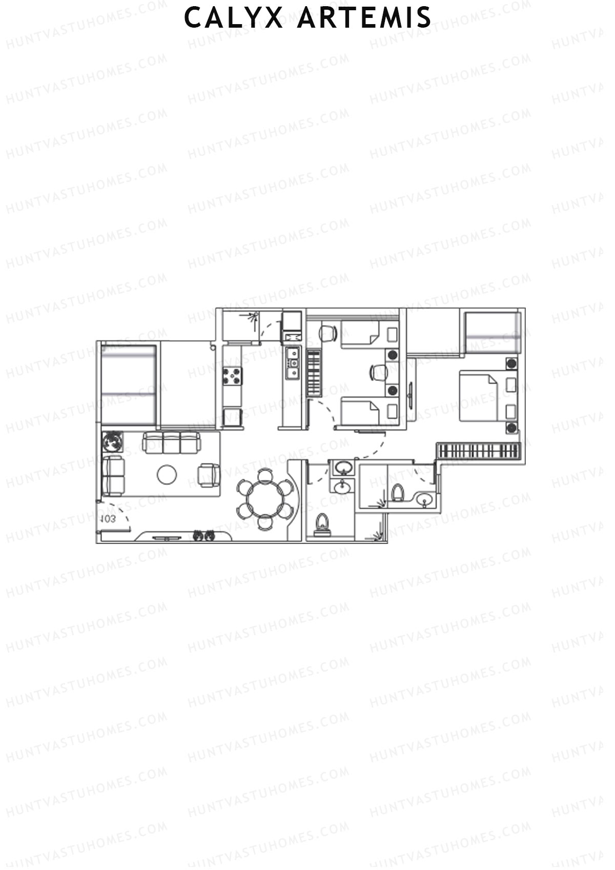 Calyx Artemis Wing A Unit 4 Floor Plan